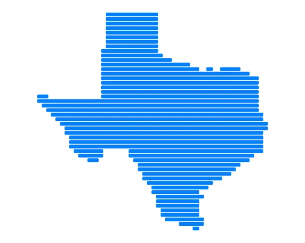 Map of Texas — Stock Vector