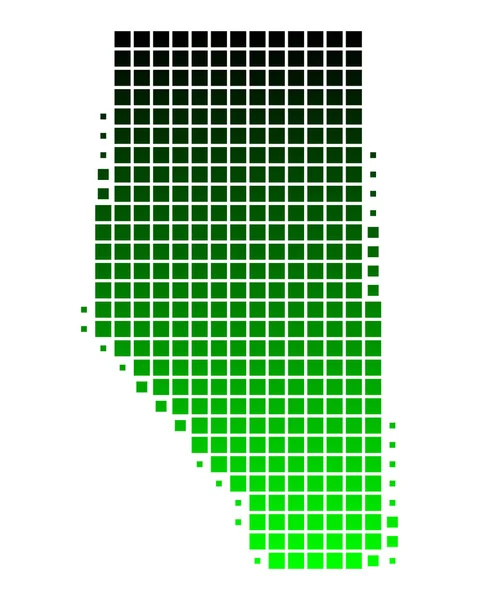 Karte von Alberta — Stockvektor