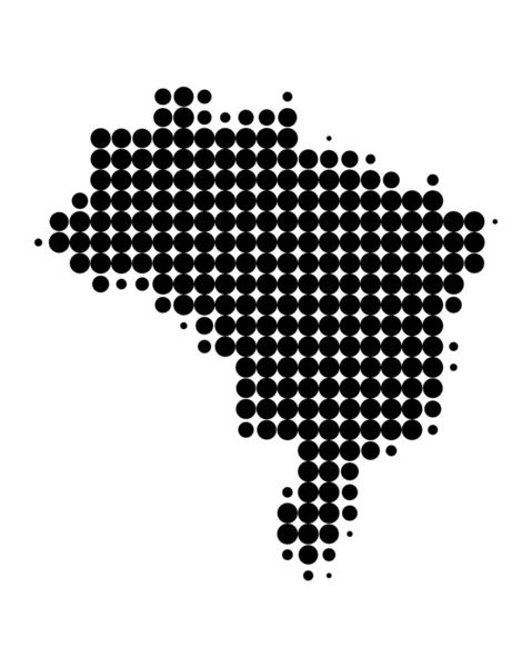 Mapa online de Brasil — Archivo Imágenes Vectoriales