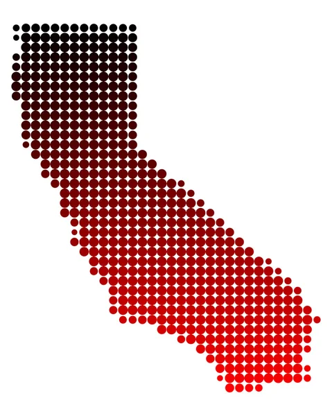 La carte de Californie — Image vectorielle