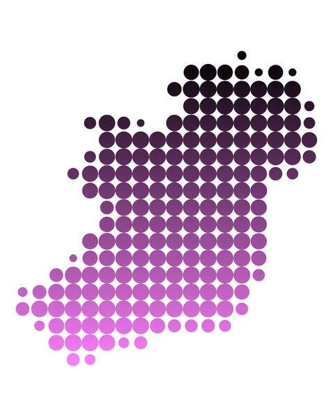 アイルランド地図 — ストックベクタ