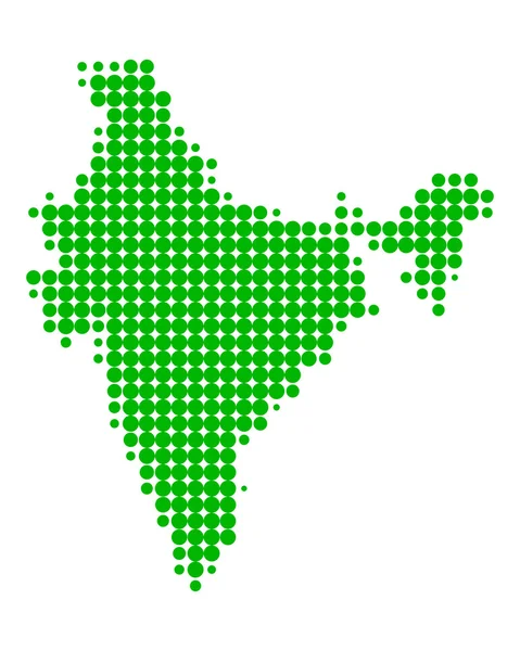 Karte von Indien — Stockvektor