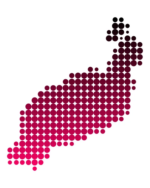 La carte de Lanzarote — Image vectorielle