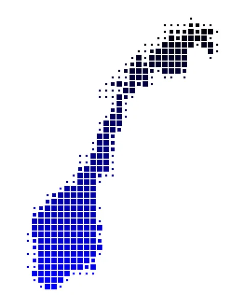 Landkarte von Norwegen — Stockvektor
