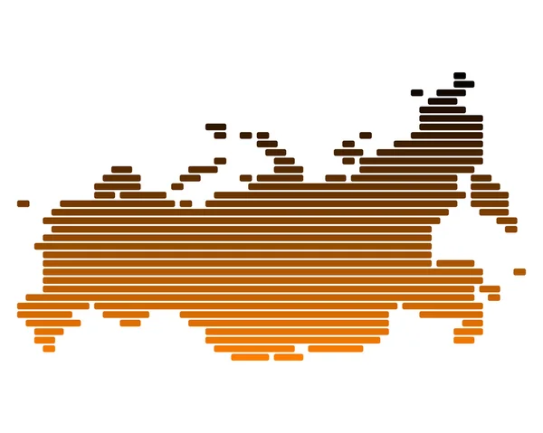 Landkarte von Russland — Stockvektor