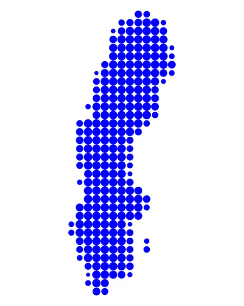 stock vector Map of Sweden