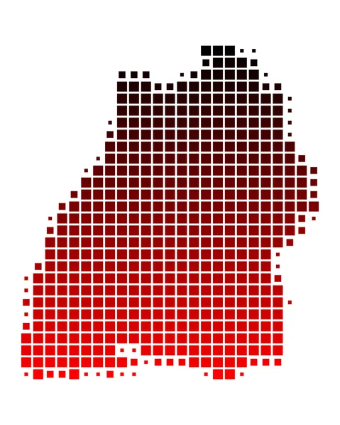 La carte de Bade-Wurtemberg — Image vectorielle
