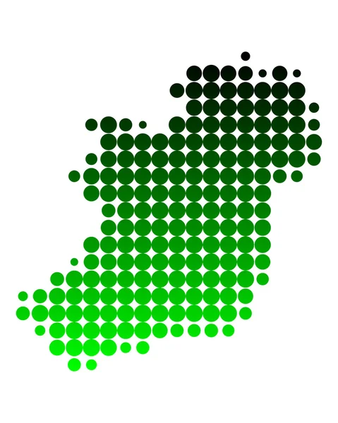 Kaart van Ierland — Stockvector