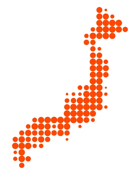 Mapa online de Japón — Vector de stock