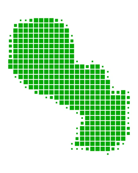 パラグアイの地図 — ストックベクタ