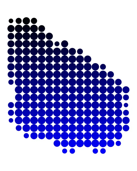 La carte de Uruguay — Image vectorielle