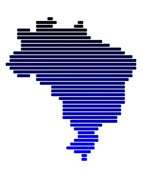 Map of Brazil — Stock Vector