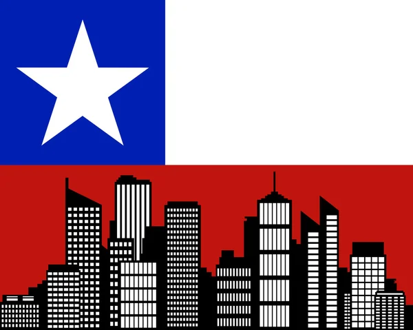 Város és Chile zászlaja — Stock Vector