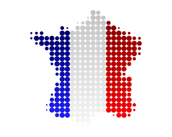 Mapa e Bandeira da França — Vetor de Stock