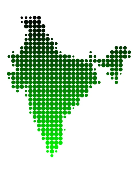 インドの地図 — ストックベクタ