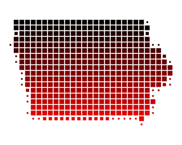 O mapa de Iowa —  Vetores de Stock