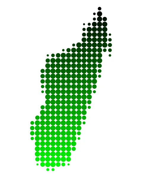Karta över Madagaskar — Stock vektor