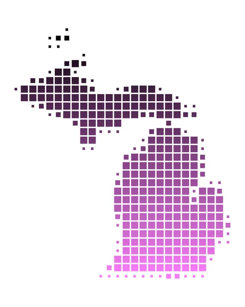 密歇根州的地图 — 图库矢量图片