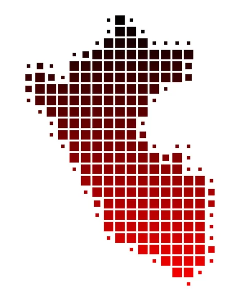 La mappa di Peru — Vettoriale Stock