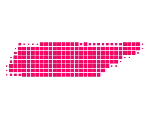 O mapa de Tennessee — Vetor de Stock