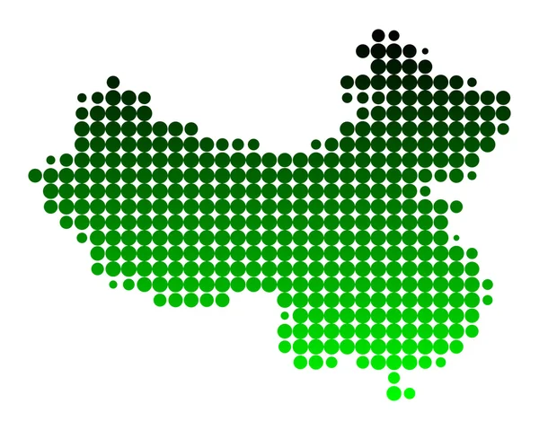 La mappa della Cina — Vettoriale Stock