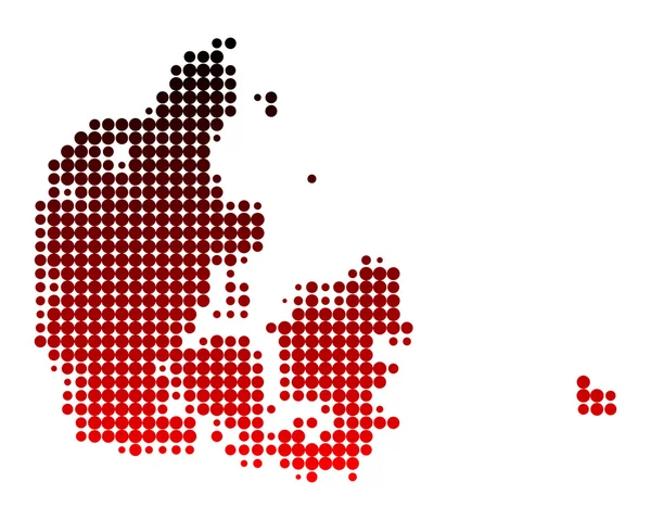 Карта Данії — стоковий вектор