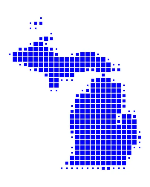 ミシガン州の地図 — ストックベクタ