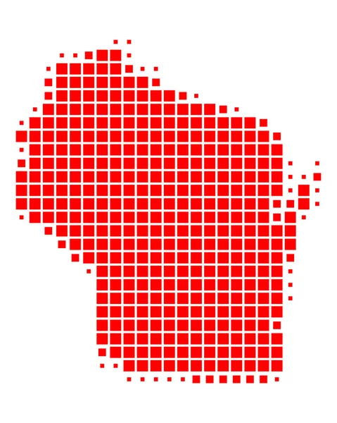 stock vector Map of Wisconsin