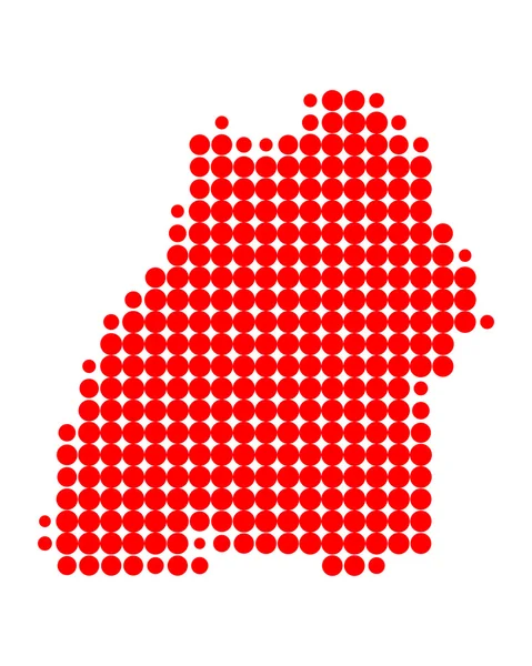 Mapa Baden-Wuerttemberska — Stockový vektor