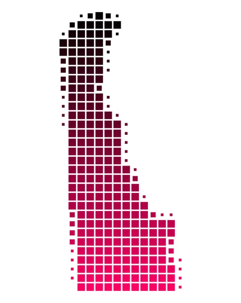 O mapa de Delaware —  Vetores de Stock