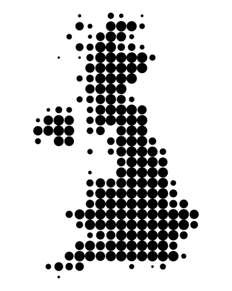 El mapa de Gran Bretaña — Vector de stock