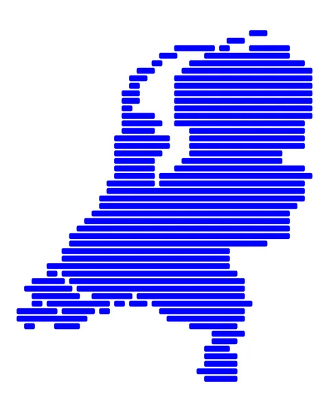 Χάρτης της Ολλανδίας — Διανυσματικό Αρχείο