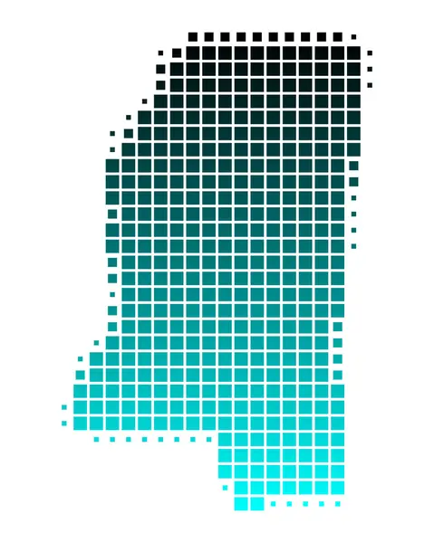 密西西比州的地图 — 图库矢量图片