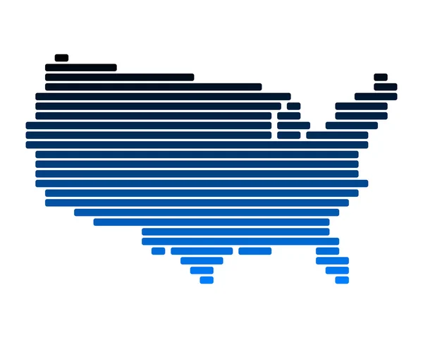La mappa di USA — Vettoriale Stock