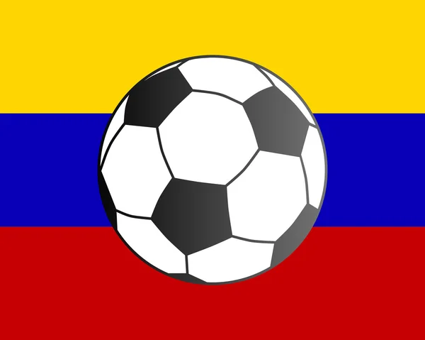Vlajka Venezuely a fotbalový míč — Stockový vektor