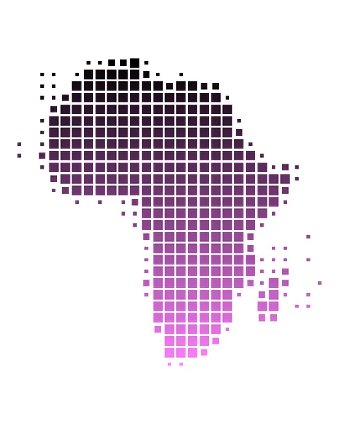 Mapa online de África — Archivo Imágenes Vectoriales