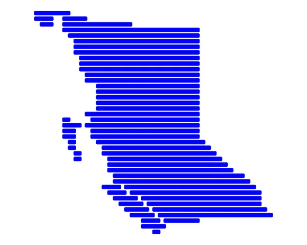 Carte de Colombie-Britannique — Image vectorielle
