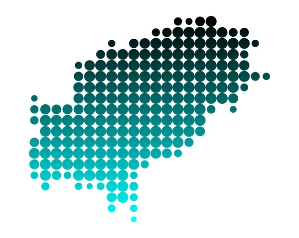 イビサ島の地図 — ストックベクタ
