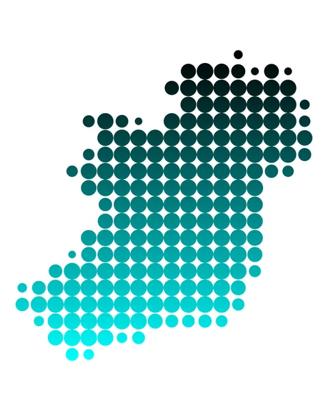 Karta över Irland — Stock vektor