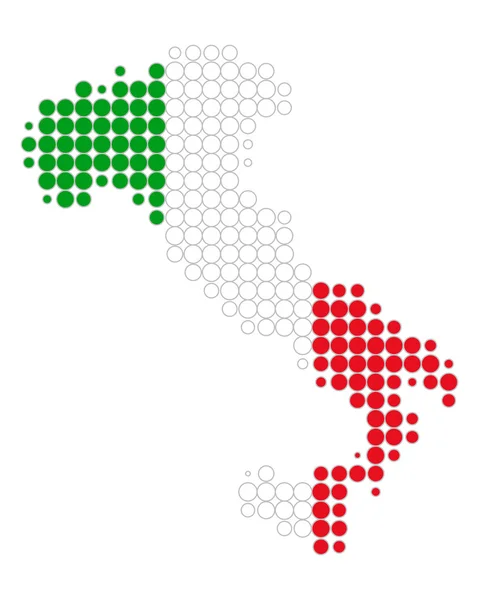 Karta och flagga över Italien — Stock vektor