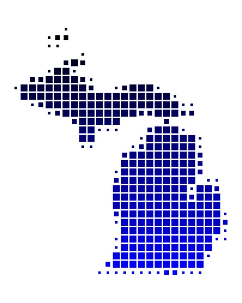 密歇根州的地图 — 图库矢量图片