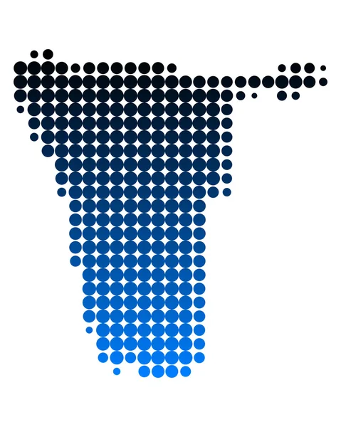 나미비아의 지도 — 스톡 벡터
