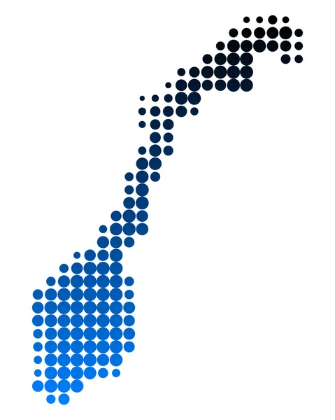 挪威地图 — 图库矢量图片
