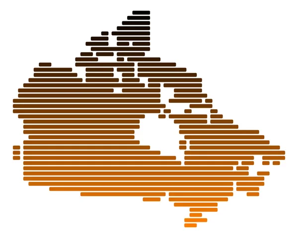 La mappa di Canada — Vettoriale Stock
