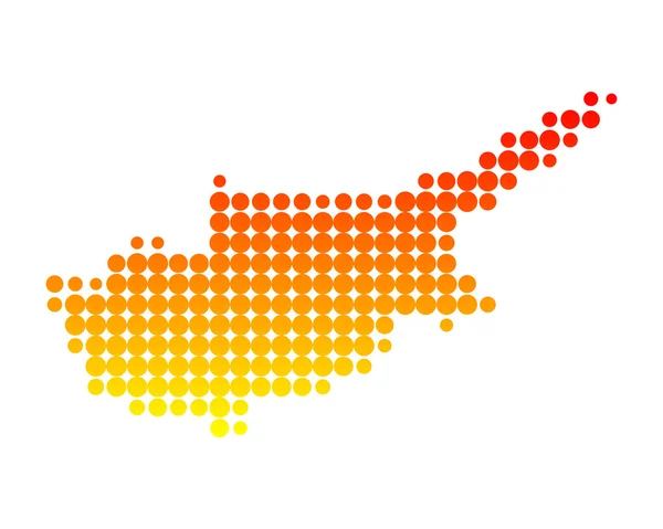 Kaart van Cyprus — Stockvector