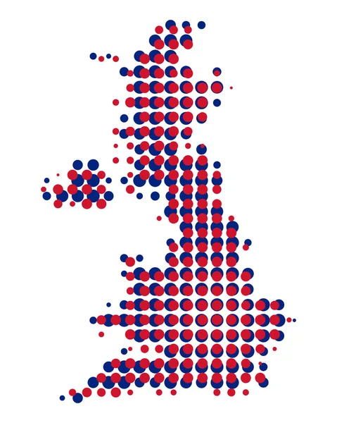Karte von Großbritannien — Stockvektor