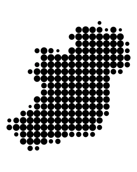 Kaart van Ierland — Stockvector