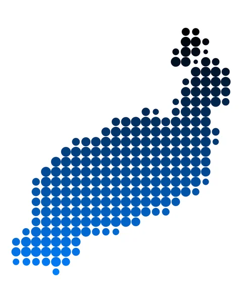 La carte de Lanzarote — Image vectorielle