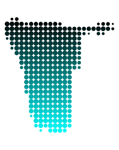 나미비아의 지도 — 스톡 벡터