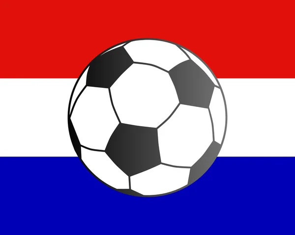 Térkép-Menorca네덜란드와 축구 볼의 국기 — 스톡 벡터